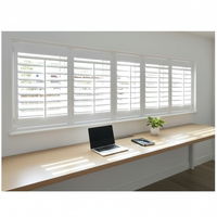 Portes pliantes horizontales en PVC vinyle, protection UV, de qualité industrielle, pour séparation de pièce, stores modernes de type plantation pour extérieur