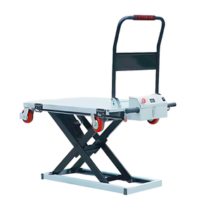 भारी शुल्क इलेक्ट्रिक कार्गो हैंड लिफ्ट ट्रॉली हाइड्रोलिक कैंची लिफ्ट प्लेटफॉर्म टेबल चार पहिया स्टील सामग्री ओएम अनुकूलन योग्य - Product Image 2