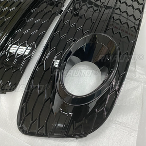 1 paire de grilles de phares antibrouillard avant pour Audi Q5 2013 2014 2015 2016, couvercle de grille noir brillant, accessoires de voiture - Product Image 5