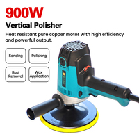 Polisseuse de voiture verticale à double action 900W, moteur en cuivre pur, machine à polir avec disque de 180 mm pour le cirage, le ponçage et l'élimination de la rouille