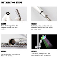 Pommeau de douche automatique à détection de 7 couleurs changeantes pour salle de bain, pommeau de douche à lumière LED avec changement de couleur