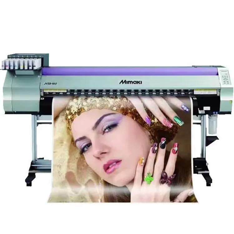 Impresora de inyección de tinta Mimaki Jv33-160 de segunda mano, máquina de impresión solvente ecológico de 64 pulgadas, alta calidad, 80%
