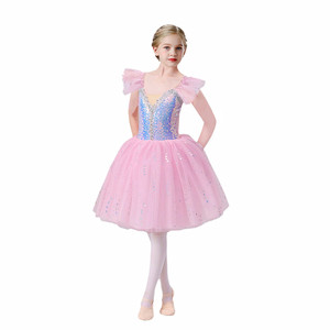 Vestido de Ballet con Lentejuelas Brillantes para Niñas, Tutú de Tul para Fiesta de <span class=keywords><strong>Navidad</strong></span>, Disfraz de Bailarina para Niñas - Product Image 3