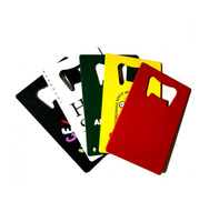 Ouvre-bouteille créatif en métal de sublimation en acier inoxydable avec carte de crédit ouvre-bière pour cadeau de bricolage