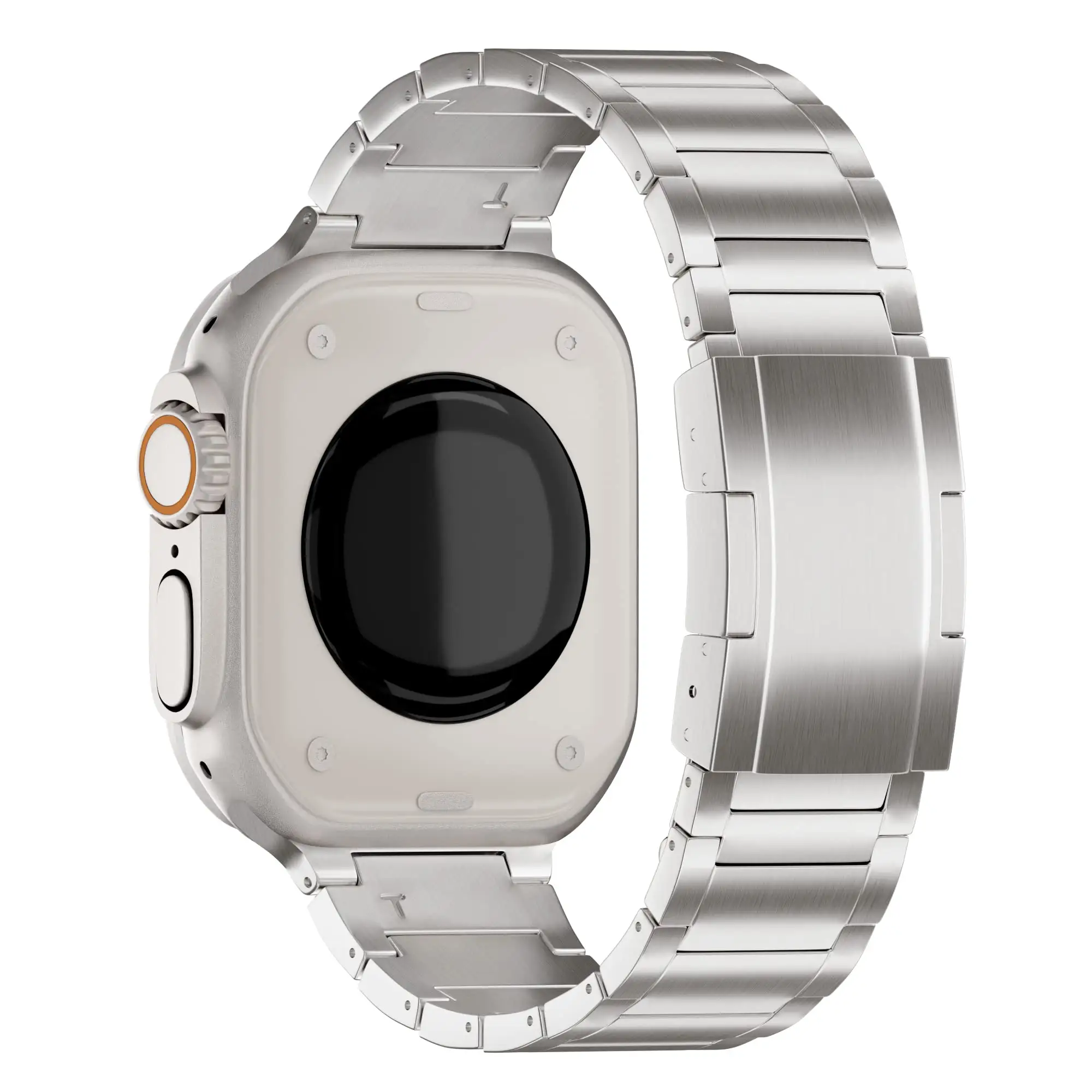 Per Apple Watch Ultra 2 Band 49mm chiusura con fibbia cinturino per orologio in metallo al titanio con chiusura a doppio bottone per cinturini iWatch S9