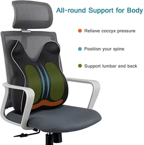 Almohada de espuma viscoelástica de soporte lumbar de fábrica OEM <span class=keywords><strong>para</strong></span> almohada trasera de coche soporte de espalda ergonómico <span class=keywords><strong>para</strong></span> silla de oficina alivia el dolor de espalda - Product Image 1