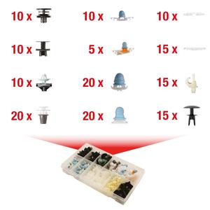 KS TOOLS-Assortiment de clips de garniture 420.0000-Audi (160 pièces)-EAN 4042146500798 CARROSSERIE ET FEUILLES MÉTALLIQUES - Product Image 1