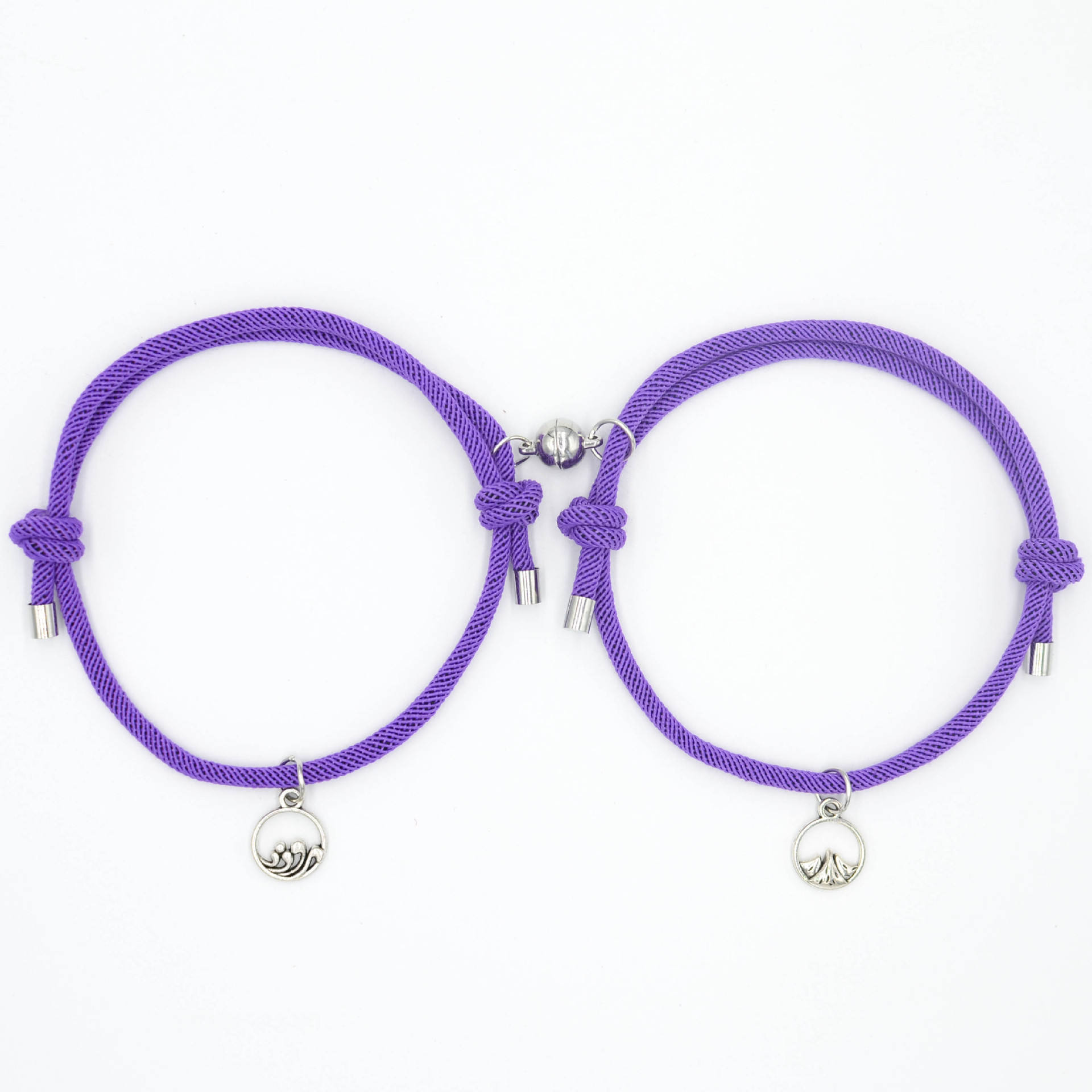 Purple Friendship Bracelets Magnetic New Free Sample Adjustable