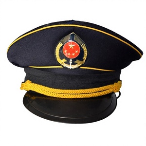 Gorra de la Marina China, Lisa, Bordada a Mano, Ceremonial, 100% Lana, Ecológica, Unisex, con Visera, para Uso Diario en Exteriores, para las Cuatro Estaciones - Product Image 1