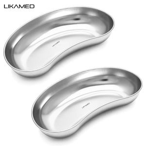 LIKAMED Plateau à rein en acier inoxydable en forme de plat à rein Emesis Tailles 4 "6" 8 "10" Qualité allemande - Product Image 1