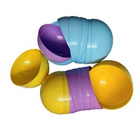 Capsules en plastique transparentes de 100 mm, 10 cm, 75 mm, couleur macaron, creuses, ouvrables, pour distributeur automatique