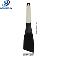 Spatule de cuisine étroite en nylon de qualité alimentaire, couleur personnalisée, avec manche en caoutchouc confortable, ustensile pour la cuisson en poêle