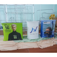 Comptoir pliable pour salon commercial Table de stand pop-up avec lumière LED Présentoir de comptoir portable