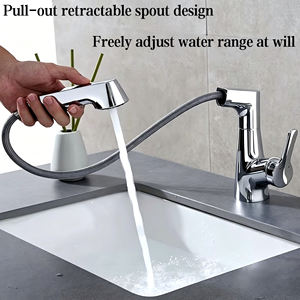 <span class=keywords><strong>Robinet</strong></span> de lavabo en acier inoxydable de haute qualité, très vendu, avec douchette extractible et cartouche céramique, pour salle de bain et chambre à coucher - Product Image 4