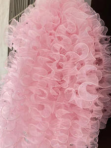 11CM eco-friendly motivo animale con perline Tulle rifiniture in pizzo Lolita in Organza con bordi da festa abbigliamento borse decorazione floreale - Product Image 4