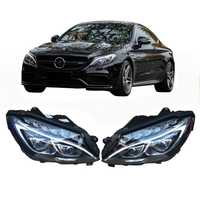 Phare LED géométrique haut de gamme 12V pour Mercedes-Benz Classe C W205, nouvelle installation universelle, couleur 6000K, 60W, 6000 lm