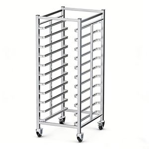 2026 premium kwaliteit roestvrijstalen en aluminiumlegering metalen dienbladrek bakwagen - Product Image 6