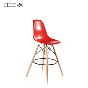 De plástico patas de madera de comedor de interior al aire libre taburete de <span class=keywords><strong>bar</strong></span> - Product Image 1