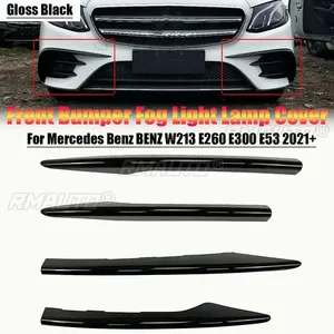 4 pièces de garniture de phare antibrouillard avant pour Mercedes Benz 2021+ W213 E260 E300 E53, séparateur de phare antibrouillard, pièces de style extérieur - Product Image 1