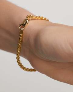 Pulsera de cadena de acero inoxidable ajustable Vikingo, oso con seda Baguette, diseño de Baby Khan para alergias - Product Image 2