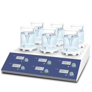 BIOSTELLAR Mezclador de agitador de placa caliente multiposición digital de 6 cabezales Múltiples placas de 4 posiciones Soporte OEM personalizable - Product Image 2