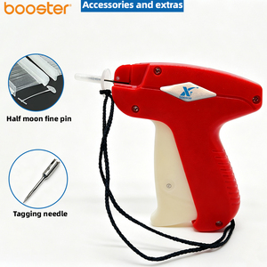 Booster Fine Tag Gun <b>Red</b> Stainless Steel Needle Lightweight Durable Garment Tagging Tool - Product Image 2