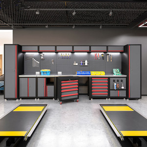Armoires d'atelier modulaires robustes personnalisables à 12 tiroirs, sur roulettes, étanches, en acier, antivol et résistantes à la rouille pour le rangement d'outils - Product Image 2