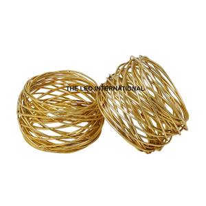 Anillo para Servilletas de Aluminio, Decoración de Mesa para Bodas, Hecho a Mano, para Banquetes, Dorado, Redondo, a Buen Precio - Product Image 5