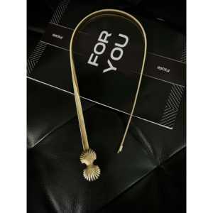 เข็มขัดผู้หญิงฟิโอริพร้อมหัวเข็มขัดแบบเปลือกหอยชุบโลหะผสมสไตล์ลำลอง - Product Image 1