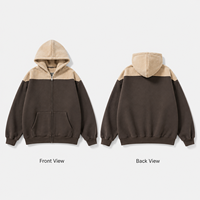 Sweat-shirt à capuche personnalisé 100 % coton molletonné pour homme, coupe oversize, épais, style streetwear printemps, marque privée