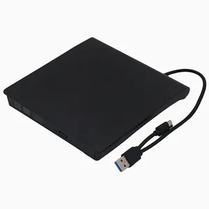 Unidad óptica portátil USB 3,0 y tipo C, reproductor de CD y DVD externo, lector de quemador de CD-RW de DVD-RW, novedad