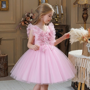Alibaba 10 Years Old Girl Party Dresses BAIHUI LP-213 Pink Children Party Dress, Floral Knee Alibaba 10 Years Old Girl Party Dresses BAIHUI LP-213 Pink Children Party Dress, Floral Knee