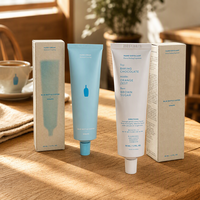 Tube cosmétique en plastique personnalisé avec logo, crème pour les mains, lotion pour le corps, tube avec bouchon à vis, sérigraphie pour les soins de la peau et les masques faciaux