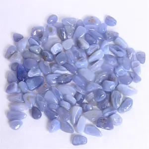 Cristaux d'agate de dentelle bleue naturels, cristaux de guérison, pierres de gravier, pour la décoration, 12 pièces
