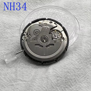 Movimiento Mecánico Automático Seik NH34 Original de Japón, Negro, con Fecha a las 3 Horas, TMI NH34A, Movimiento con Agujas de 24 Horas y Función GMT - Product Image 3