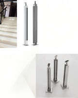 Poteaux de garde-corps en verre pour escalier en acier inoxydable, colonnes de support de main courante