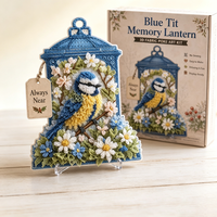 Kit DIY de Poke Art 3D en tissu, Lanterne Oiseau, Artisanat fait main pour adultes, Kit de décoration commémorative pour la maison