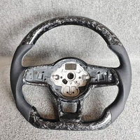 Volant de voiture sport à 3 branches en cuir et fibre de carbone Volkswagen pour CC/Magotan/Tiguan/Passat - Ajustement parfait
