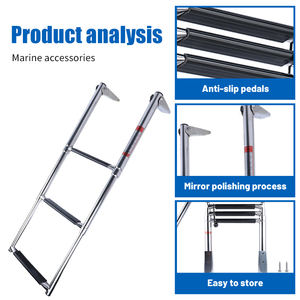 บันไดขึ้นเรือสแตนเลสสำหรับ<span class=keywords><strong>เรือ</strong></span>ขนาดเล็ก บันไดแพลตฟอร์ม บันไดสำหรับลงน้ำ บันไดเรือยอชท์ - Product Image 2