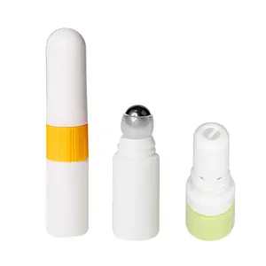 wholesale 2 in 1 Blank Nasal Inhaler Blank Nasal Inhaler Stick for Filling Essential Oils with Wicks and Roll-on Bottle