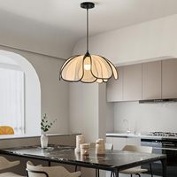 Lustre bohème en verre tissé à la main, LED E12, grand luminaire suspendu pour couloir, entrée, îlot de cuisine, salle à manger