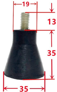 Almohadillas Amortiguadoras de Goma EPDM/NBR Duraderas con Pernos de Acero Inoxidable para Uso Industrial, Moldeo, Corte, Procesamiento OEM - Product Image 5