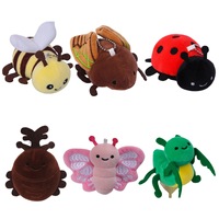 En gros, jouets en peluche en PP et coton de la série Insectes de Chine : Mantis, Abeille, Cigale, Papillon, Coccinelle, Scarabée, porte-clés et petit pendentif pour sac à dos