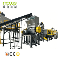Installation de lavage industrielle pour plastiques rigides 500-3000 kg/h, pour le recyclage de fûts HDPE, seaux PP et déchets ABS, avec contrôle PLC