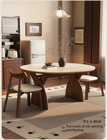Ensemble de table et de chaises à manger en bois moderne, adapté aux appartements, villas, restaurants et mobilier de maison