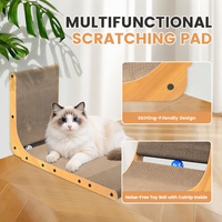 Griffoir vertical pour chat avec carton ondulé détachable, un grattoir spécial pour les griffes des chats