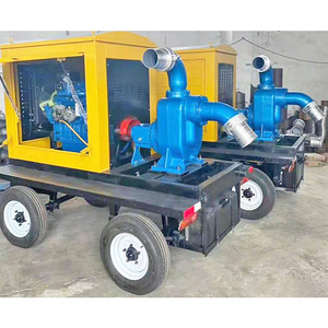Pompe mobile sur remorque à moteur diesel 7,5 CV centrifuge haute pression auto-amorçante pour drainage des inondations, irrigation, usage municipal et d'urgence OEM - Product Image 4