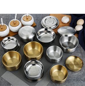 DFSB01 Bol isotherme double paroi couleur argent doré coréen avec couche interne pour l'isolation thermique des aliments - Product Image 5