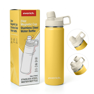 Nouvelle bouteille d'eau en acier inoxydable 304 à double paroi de 24 oz sans BPA 2026 avec poignée portable pour activités de plein air ZD2601465 - Product Image 1