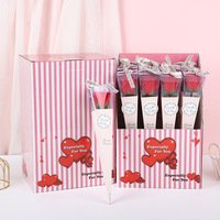 QY Fleur artificielle faite à la main pour la promotion : fleurs de graduation, Saint-Valentin, Fête des Mères, anniversaire – Boîte cadeau de fleurs de savon uniques (œillet, rose)